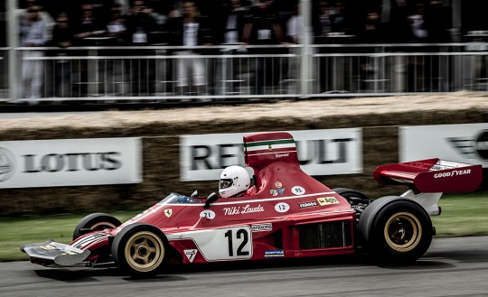 Niki Lauda`s Bolide beim Goodwood Festival of Speed in England.